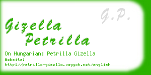 gizella petrilla business card
